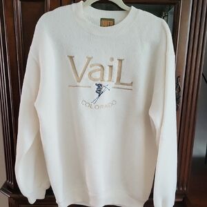 Vintage Vail Colorado White Sweater - Men S